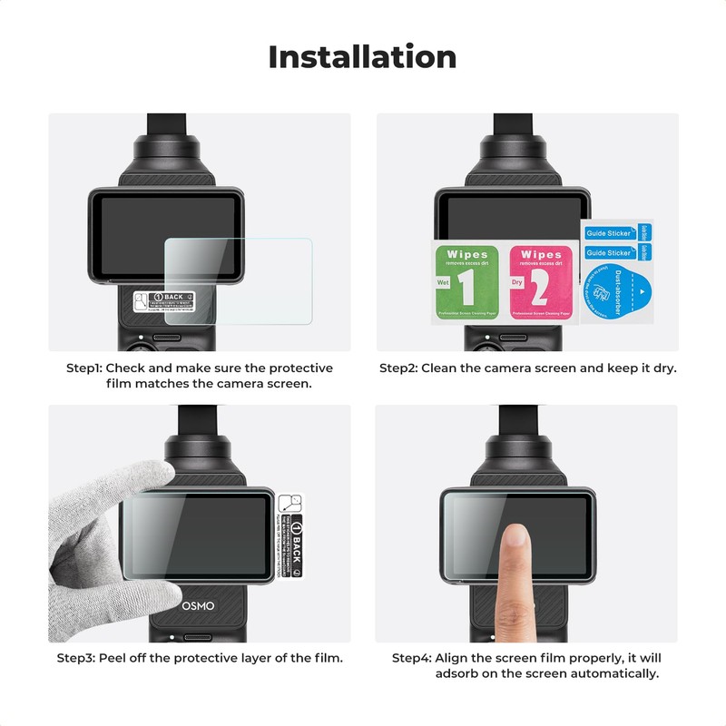 K&F Concept [6pcs Screen Protector for DJI Osmo Pocket 3