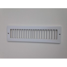 Toe Ductor Under Cabinet Heating and Cooling White Register Plate