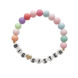 Big Sister Gift, Sister Bracelet, Gift Big Sister, Bead Bracelet Big Sister, Colour Sister Bracelet, Manual Big Sister Gift, for Child Children's Bracelet, Cotton, No Gemstone