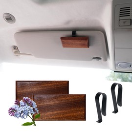 Bifeaw 2 Pcs Sapele Car Air Freshener - Wood Car Odor Eliminator - Visor Clip Scent (​​Midday Lilac)