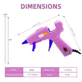 Liumai Glue Gun, Hot Glue Gun Kit with 30 Glue Sticks, Mini Hot Melt Glue Gun for Crafts, Mini Craft Glue Guns with Carry Case for School DIY Arts and Home Repair