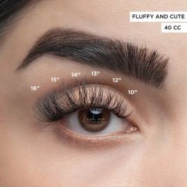 Jglashes Lash Me. Pro Artist Kit Extensiones De Pestañas Diy Color Fluffy and cute 40cc Bond negro Espesor 1 mm Largo 10 mm Tipo de curvatura D       