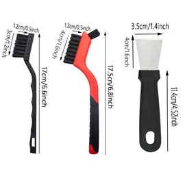 6 Pcs Wire Brush Set , Stainless Steel/Brass/Nylon/Bristle Brushes for Cleaning Rust, Metal with Heavy Duty Curved Handle Grip Dirt Scrubbing Light Brass Industrial Derusting/Nylon/Brass/Stainless