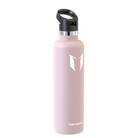 Super Sparrow Water Bottle Stainless Steel 18/8 - Metal Water Bottle - 1L - Vacuum Insulated Water Bottles - Water Bottle with Straw Lid - Sports Bottle Flask for Gym, Travel, Sports
