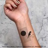 4 x 'Minimalistic Bird with Moon' Temporary Tattoos - Water