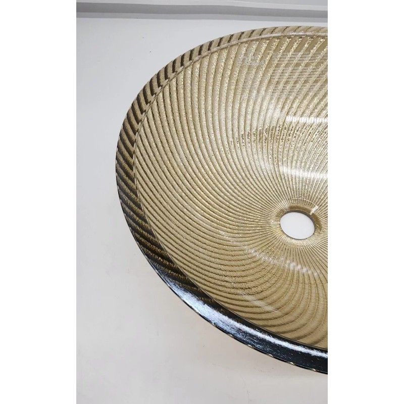 Oceana JSG Oceana 16" Glass Bathroom Vessel Sink Bowl, Sea