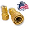 2Sets 1/4" Brass Quick Disconnect Coupler Carpet Cleaning Extractor Wands