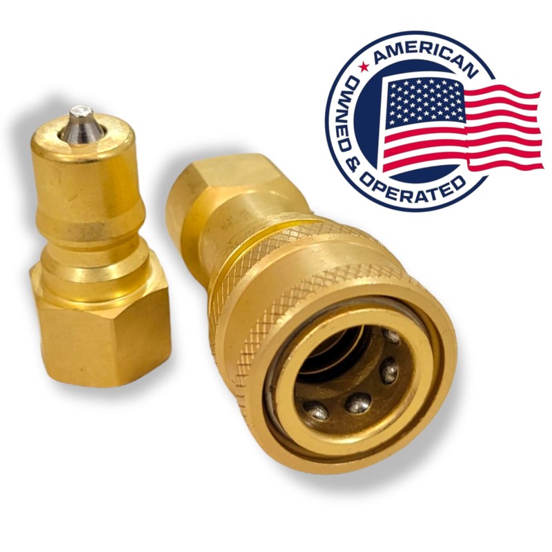 2Sets 1/4" Brass Quick Disconnect Coupler Carpet Cleaning Extractor Wands