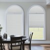 Changshade Arch Window Shades Blackout,Half Moon(Radius: 24") Blackout Pleated Window