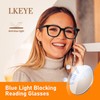LKEYE Oversized Reading Glasses For Women Blue Light Blocking Square