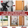 Security Door Stopper with Alarm & Sliding Patio Bar, 120db