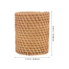 Operitacx Rattan Pencil Holder Wicker Pen Cup Handmade Makeup Brushes