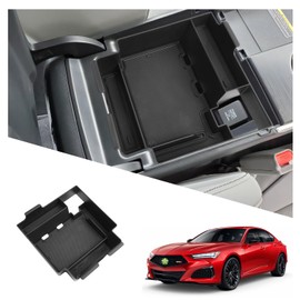 Ruiya Fit Acura TLX Center Console Organizer 2021-2025 Acura TLX Accessories ABS Material Armrest Glover Tray Compatible with 2021 2022 2023 2024 2025 Acura TLX