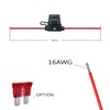Waterproof in-line ATO/ATC LED Fuse Holder,12 AWG for Automotive, Marine（5