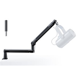 TODI Mic Stand Desk, Heavy Duty Boom Arm Bear 4.5LBS with Extension Riser, Adjustable Microphone Stand Desk, All Metal Mic Arm Desk Mic Stand with 3/8'' 5/8'' Interface