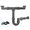 1-1/2 Inch Double Bowl Kitchen Sink Drain Kit - Universal