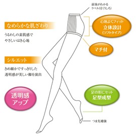 GUNZE Sabrina Stocking Smooth Zokki PS; 3 Pairs -