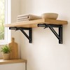 2-Pack Folding Shelf Brackets with 90° Lock & Press-to-Fold Design