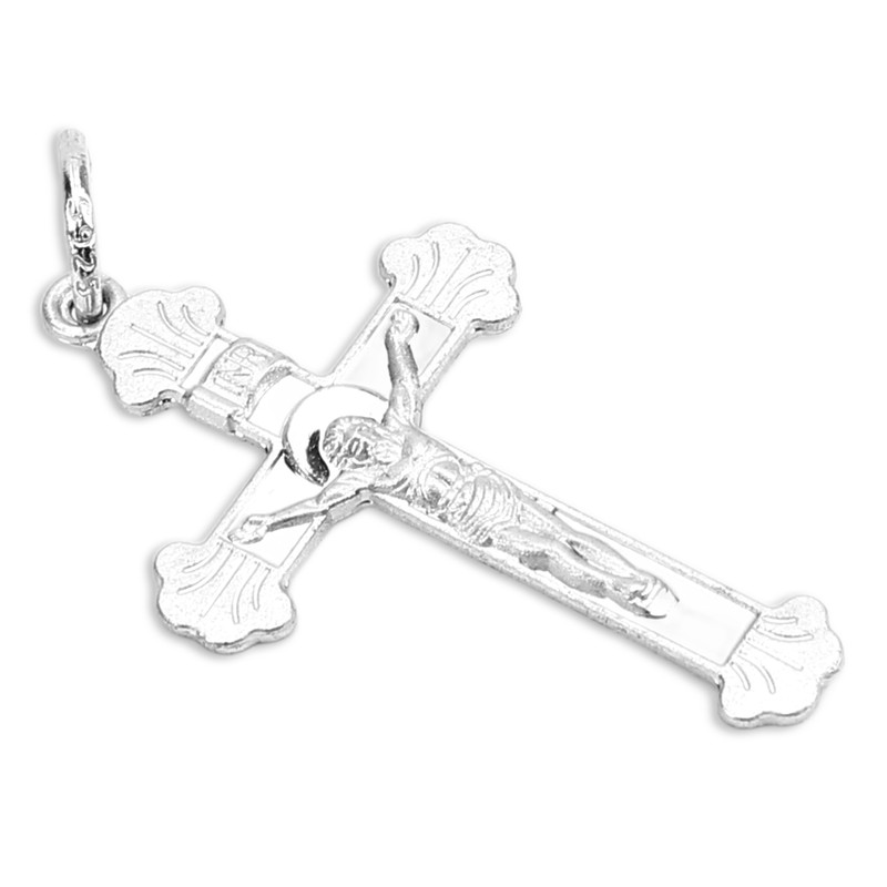 Crucifix Necklace Exquisite 925 Sterling Silver Men's Women's Jesus Cross