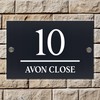 Badgemaster Layered Glass Effect Modern Anthracite Acrylic House Number Sign