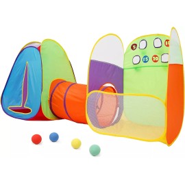 Alvantor 3-in-1 Camping Tent for Kids Play Tent Toddler Tunnel Ball Pit Pop Up