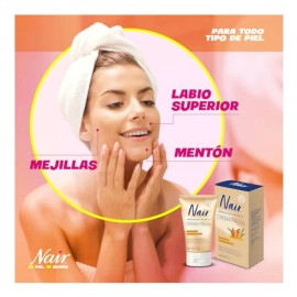 Nair Face, Crema Facial Removedora De Vello Con Aceite De