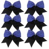 8 Inch Cheer Bows with Rhinestones, 2 Color Boutique Scrunchies,