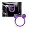 Augeny Bling Car Engine Start Button Cover, Rhinestone Key Ignition