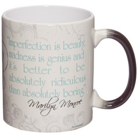 Morphing Mugs Marilyn Monroe (Imperfection) Ceramic Mug, Black