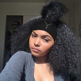 CAKURE Letters Crystal Headband Rhinestone Black Head Wraps Wide Knotted Head Band Turban Party Night Club Hairbands Glittery Hair Accessories for Women and Girls (Y, Black)