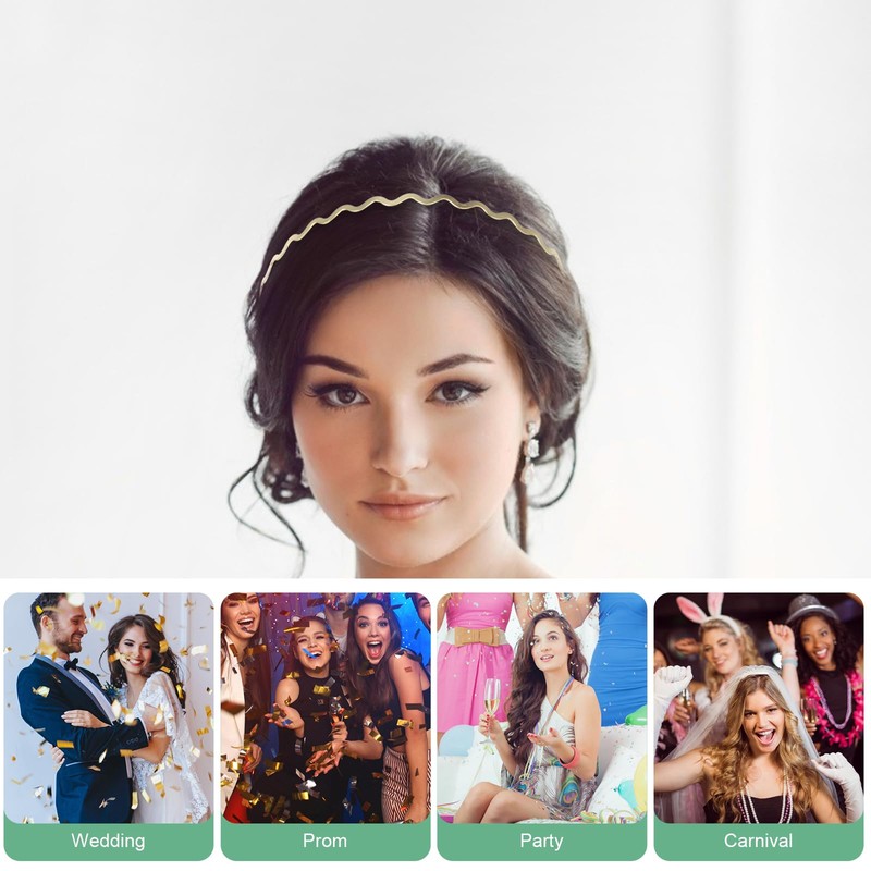 Luxshiny 3 Thin Hair Bands for All Headbands, Simple and