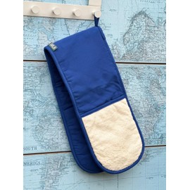 Orla Double Oven Gloves- Heat Resistant Pot Holder- 100% Cotton- For Home & Professional Cooking -1 Piece, Blue