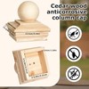 8 Pcs 4 x 4 Inch Wood Post Caps, Cedar