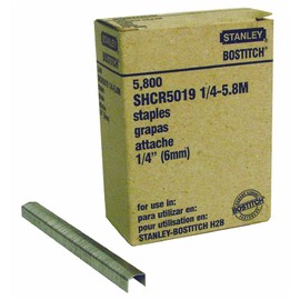 Bostitch STCR50191/4-1M 1/4" Heavy Duty 7/16" PowerCrown Staples - 1000 per Package