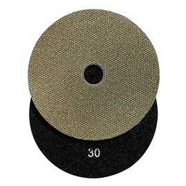 5" Electroplated Diamond Surface Grinding/Polishing Pads for Concrete, Granite, and Other Natural Stone, 30/40 Grit