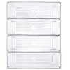 Kingrol 12 Pack Clear Drawer Organizers, 9 x 3 x