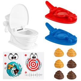 Thyonta Projection Fun Toilet Spoofing Shooting Game with Projectile Poo Suitable for Parent-Child Interaction Children's Toy Parties Family