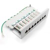 1aTTack.de 367451 Patch Panel CAT5e 8 Port White Distribution Panel