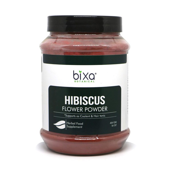 Hibiscus Powder (Hibiscus Rosa Sinensis) 1 Pound (16 Oz)| Natural Coolant and Refrigerant | Internally Useful for Skin Problem and Blood Purifier | Externally Useful As Hair Tonic, Herbal Supplement