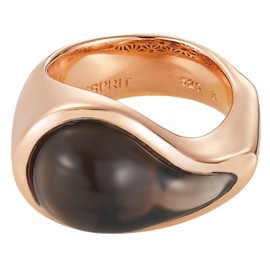 Esprit Drip Drop-Women's Ring-Stainless Steel 17.73 g Glass Brown