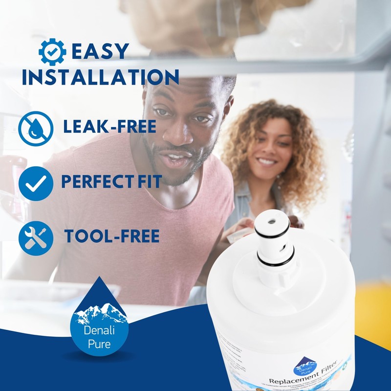 2-Pack Replacement for Whirlpool GT1SHTXLT01 Refrigerator Water Filter - Compatible