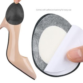 3 Pairs Drop Correct Metatarsal Arch Pads to Lift and Shape, Leather ﻿ (Black, One Size)