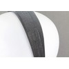 Silver Black headband 1 5/8" wide shiny satin fabric covered