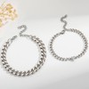 Matching Couple Cuban Chain Bracelets Gifts for Boyfriend Husband Soulmate