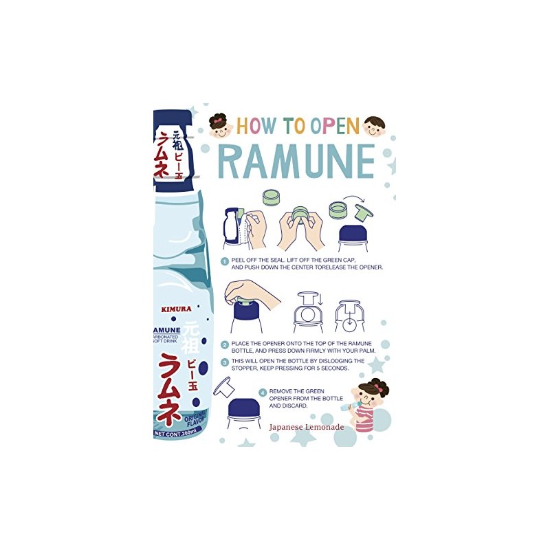 Japanese Ramune Lychee 200ml 5 Bottles ラムネ ライチ 5本セット