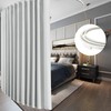 RYB HOME Blackout Room Divider Curtains with Flexible Track Ceiling&Wall
