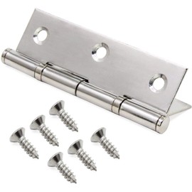 Door Hinges Stainless Steel Hinges 4 Pieces 75mm Folding Butt Hinges with 24 Pcs Stainless Steel Screws