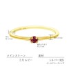 Lara Christie Pinky Ring, Women's 925 Silver, Yellow Gold, Birthstone