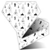 2 x Diamond Stickers 7.5 cm BW - Native American