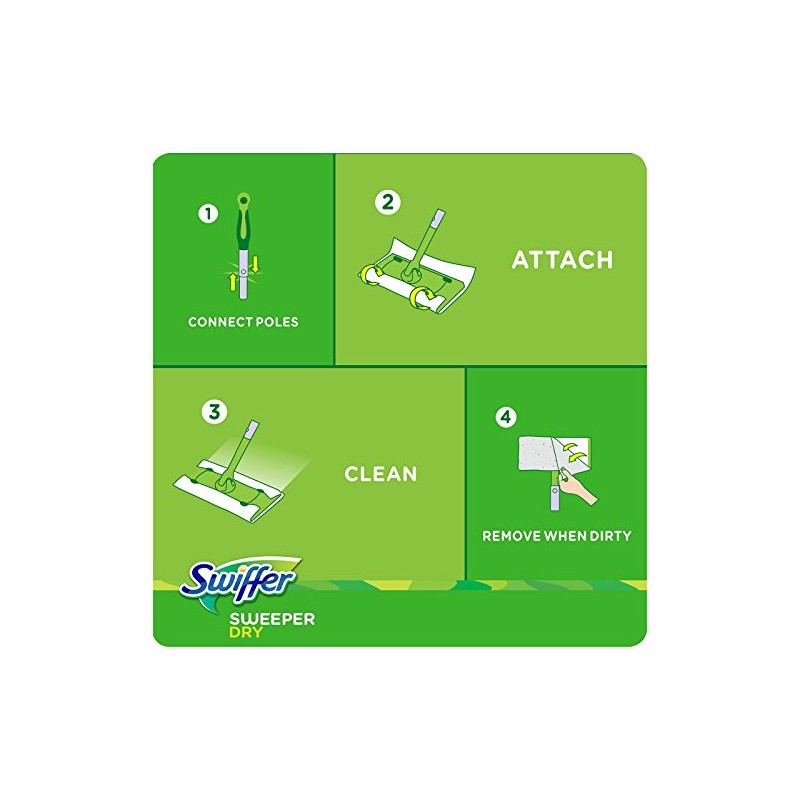 Swiffer Sweeper Dry Sweeping Cloths, Refills, Unscented, 32 ct.